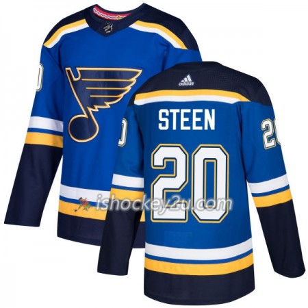 Mænd NHL St. Louis Blues Trøje Alexander Steen 20 Adidas 2017-2018 Blå Authentic